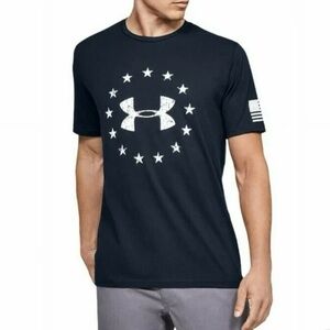 Under Armour Freedom Logo Tee Iconic Men’s American Flag T-Shirt Size Large